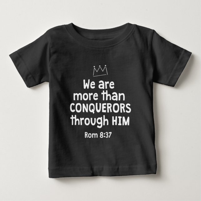 CAMISETA SOMOS MAIS QUE VENCEDORES POR ELE ROM 8 37 (Frente)