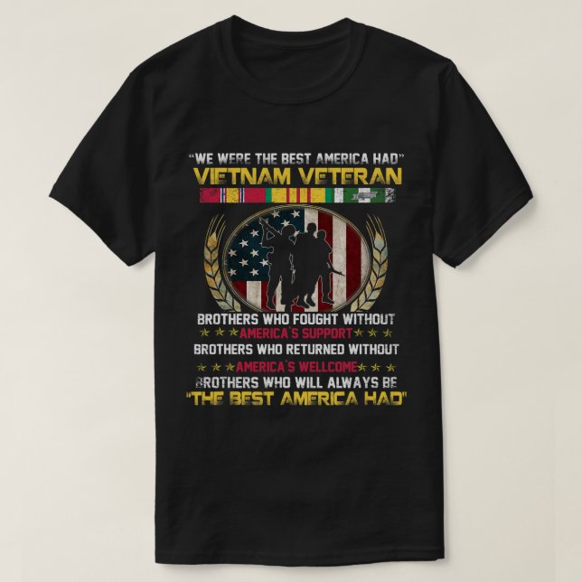 Camiseta Somos Os Melhores Que A América Teve Veterano Viet (Frente do Design)