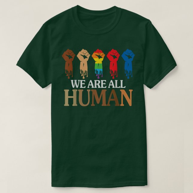 Camiseta Somos Todos Da História Negra Humana Mês Do Orgulh (Frente do Design)