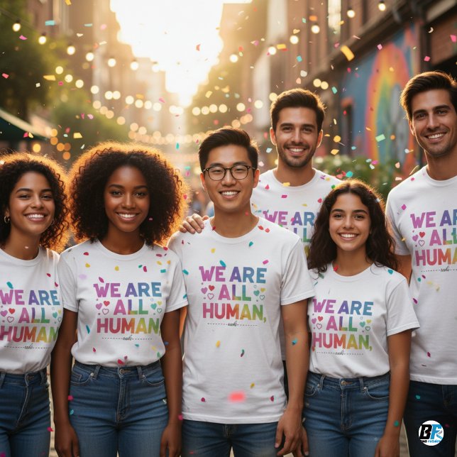 Camiseta Somos todos do orgulho LGBTQ humano (Criador carregado)
