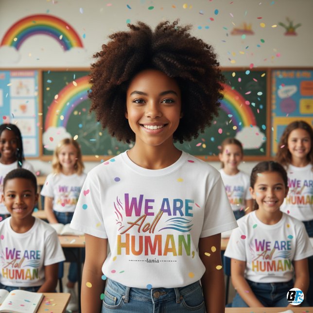 Camiseta Somos todos do orgulho LGBTQ humano (Criador carregado)