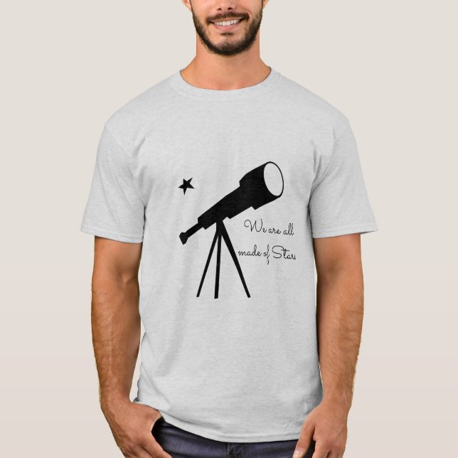 Camiseta Somos todos feitos de telescópio Stars (Frente)