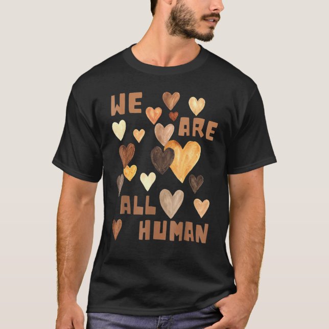 Camiseta Somos Todos Homens Melanina Corações Africanos, Bl (Frente)