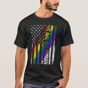 Camiseta Somos Todos Humanos Estados Unidos, Sinalizador Or
