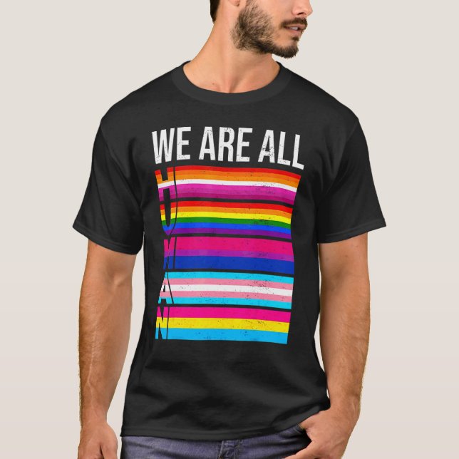 Camiseta Somos Todos Humanos Lgbt Gay Rights Pride Ally Lgb (Frente)