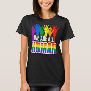 Camiseta Somos Todos Humanos Lgbt Gay Rights Pride Ally Lgb