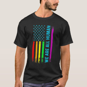 Camiseta Somos Todos Humanos Lgbt Lgbtq Orgulho gay Rainbow