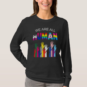 Camiseta Somos Todos Humanos, Lgbt Pride Gay Lésbica Tran