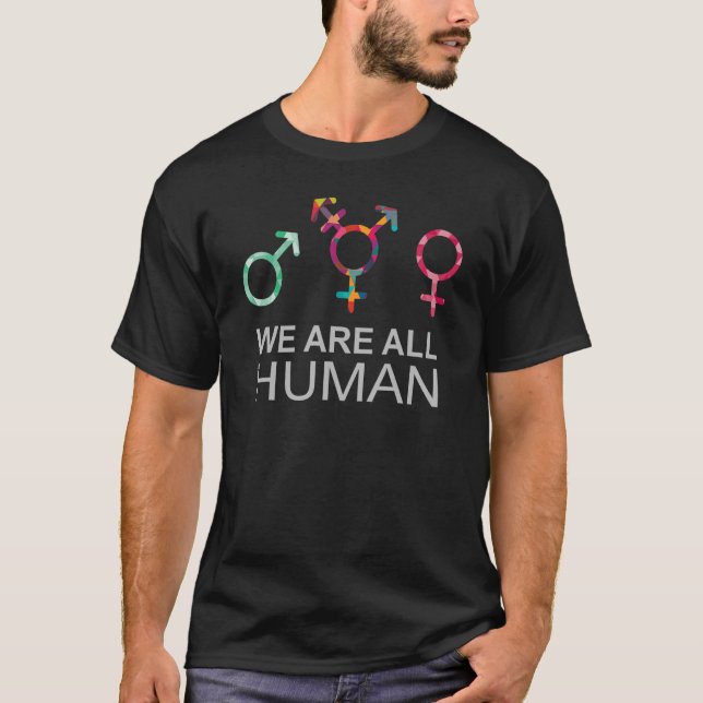 Camiseta Somos todos LGBT Mês do Orgulho LGBTQ Cisgender (Frente)