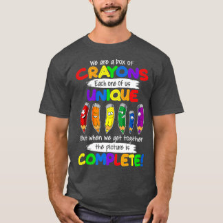 Camiseta Somos Uma Caixa De Crayons Cada Um De Nós Única