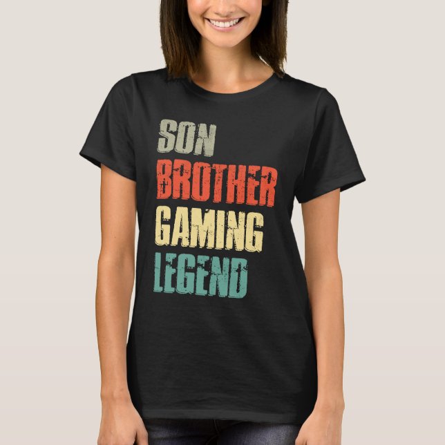 Camiseta Son Brother Gamer Legend For Teenage Boys 2023 Gam (Frente)