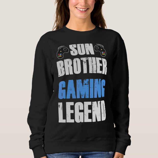Camiseta Son Brother Gaming Legend Vídeo Gamer Humor Humor (Frente)