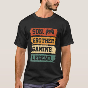 Camiseta Son Brother Gaming Legend Video Gamer Para Meninos