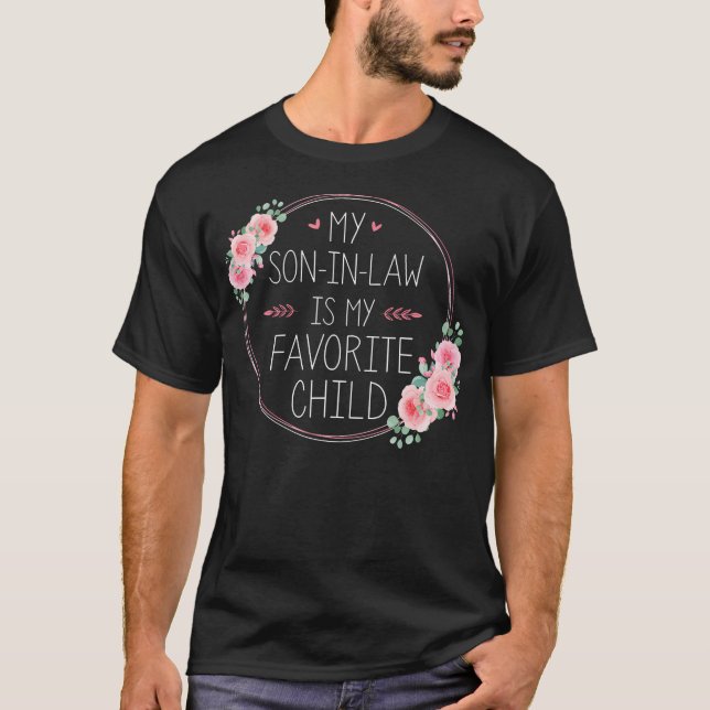 Camiseta Son-In-Law Favorite Child Flowers For Mom-In-Law M (Frente)