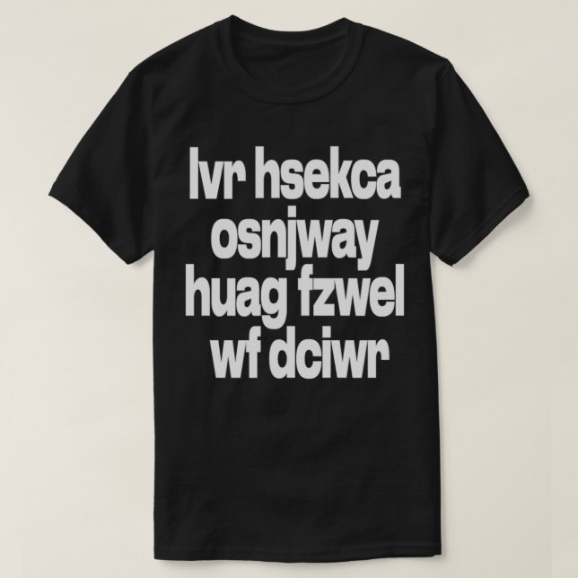 Camiseta Son Vigenere Cipher Segredo Superior A Pessoa Vest (Frente do Design)