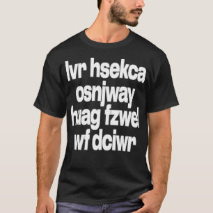 Camiseta Son Vigenere Cipher Segredo Superior A Pessoa Vest