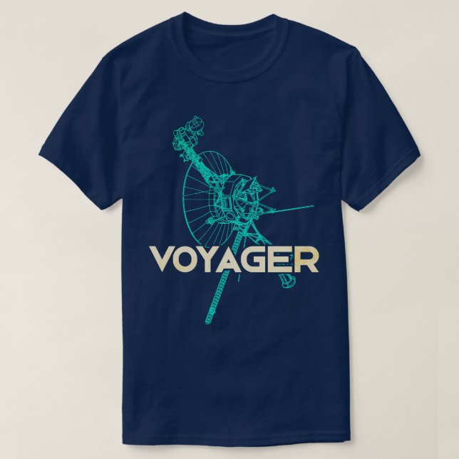 Camiseta Sonda Espacial Interestelar da Voyager 5 (Frente do Design)