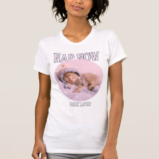 Camiseta Soneca agora, pense depois