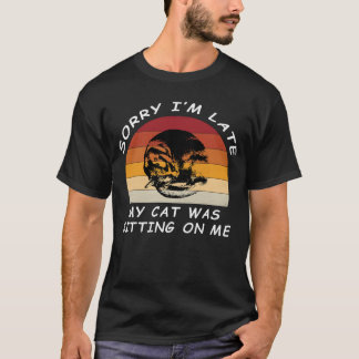 Camiseta Soneca ao Pôr do Sol: Sonho de Gato Retrô