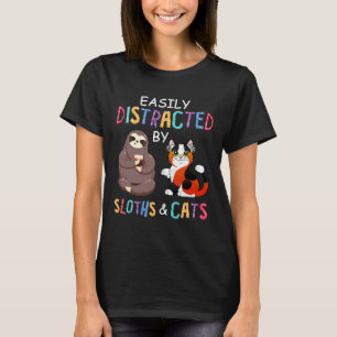 Camiseta Soneca de Gatos de Lútero facilmente distraída
