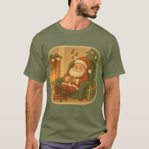 Camiseta Soneca de Natal Aconchegante do Papai Noe