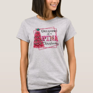 Camiseta Sonhando Com Luzes De Marque De Natal Rosa