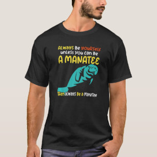 Camiseta sonhando com peixe-boi manatias criatura oceânica