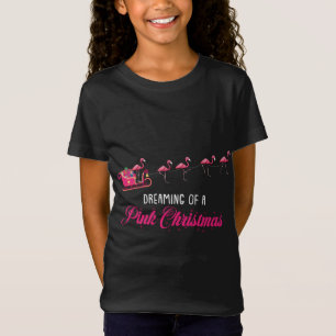 Camiseta Sonhando Com Um Flamingo De Natal Rosa