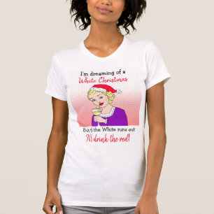 Camiseta Sonhando com um Natal Branco, Engraçado Humor de V