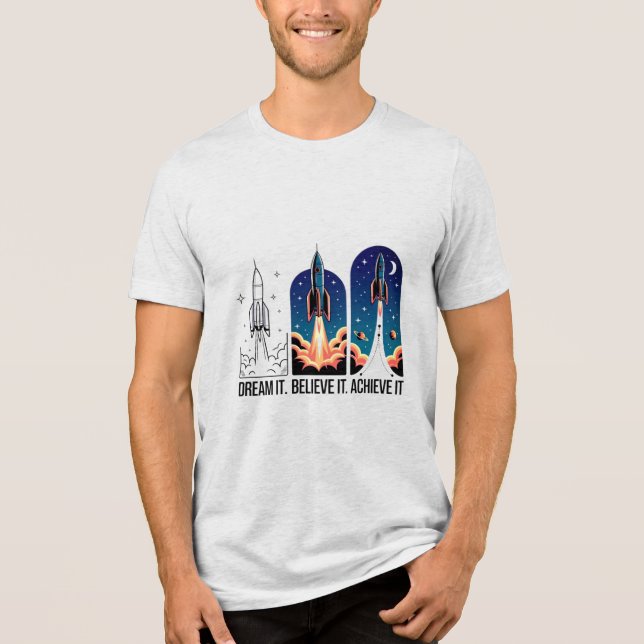 Camiseta SONHE, ACREDITE, ALCANCE Design 03  (Frente)