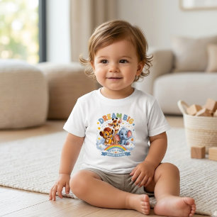 Camiseta Sonhe Grande Animais da Savana Bebê Inspirador Fof