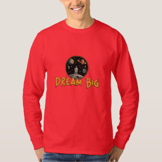 Camiseta Sonhe Grande Astronauta na Lua Planetas Espaciais