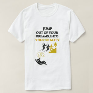 CAMISETA SONHE GRANDE GRÁFICO BRANCO MOTIVACIONAL UNISEX M