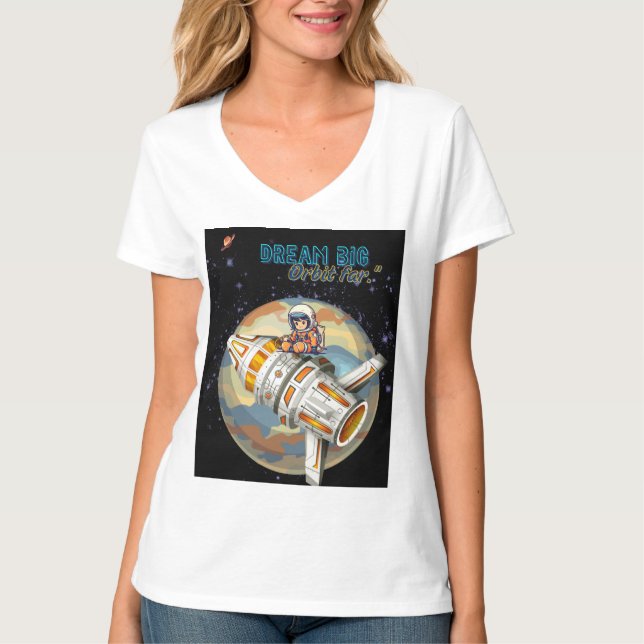 CAMISETA SONHE GRANDE ÓRBITA DISTANTE (Frente)