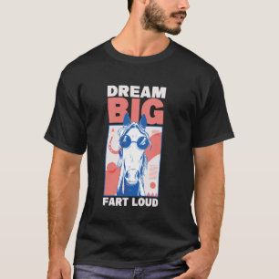 Camiseta Sonhe Grande Peidar Alto Citação Inspiradora Engra
