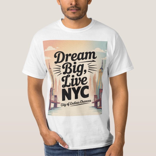 Camiseta Sonhe Grande, Viva NYC (Frente)