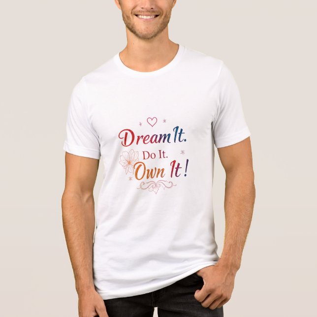 Camiseta Sonhe Que Ele O Possui! - Bella Motivacional+Canva (Frente)