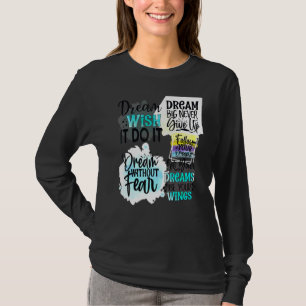 Camiseta Sonhe que faça isso Sonhe sem medoSonhe grande