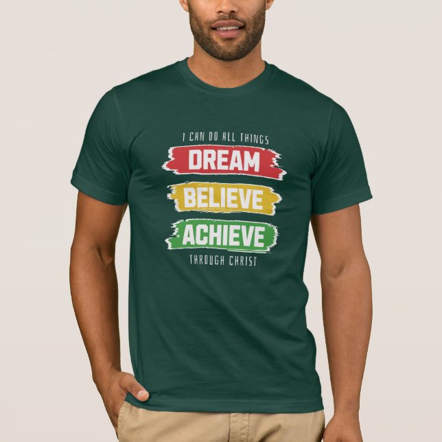 Camiseta Sonho, acredite, arquivo. (Frente)