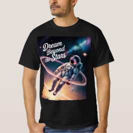 Camiseta Sonho além das estrelas - Astronauta flutuando na