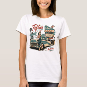 Camiseta Sonho Americano dos Anos 50 Feminino Vintage Ameri