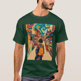Camiseta Sonho Colorido de Descoberta: Uma Viagem de Aventu