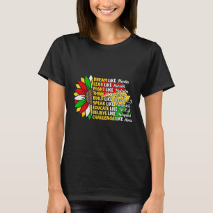 Camiseta Sonho Como Líder Africano Para Homens Mulheres Neg