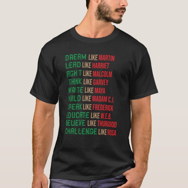 Camiseta Sonho Como Martin Black History Month African Cele (Frente)