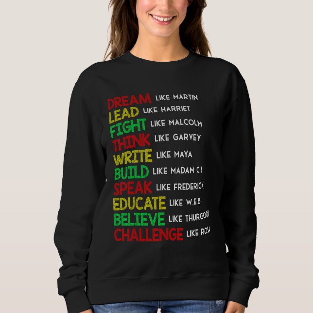 Camiseta Sonho Como Martin Lidera Como Harriet Black Histor (Frente)