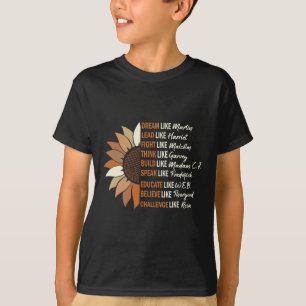 Camiseta Sonho Como Martin Lidera Como Harriet Black Histor