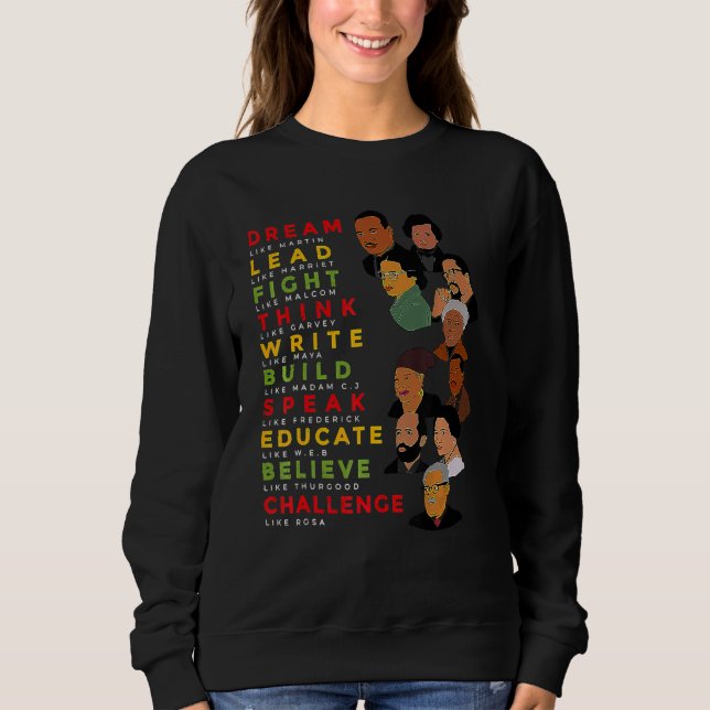 Camiseta Sonho Como Martin Lidera Como Harriet Black Histor (Frente)