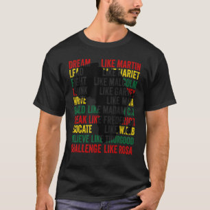 Camiseta Sonho Como Martin Lidera Como Harriet Black Histor