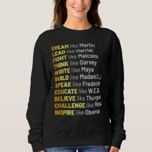 Camiseta Sonho Como Martin Lidera Como Harriet Black Histor