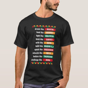 Camiseta Sonho Como Martin Lidera Como Harriet Black Histor